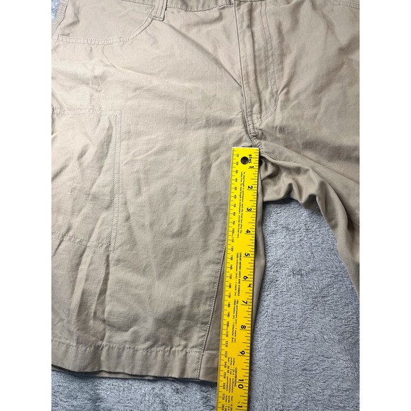 Eddie Bauer Mens Tan Canvas Utility Shorts Outdoor Casual Comfort - Picture 7 of 11